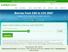 Tablet Screenshot of luckyloans.co.uk